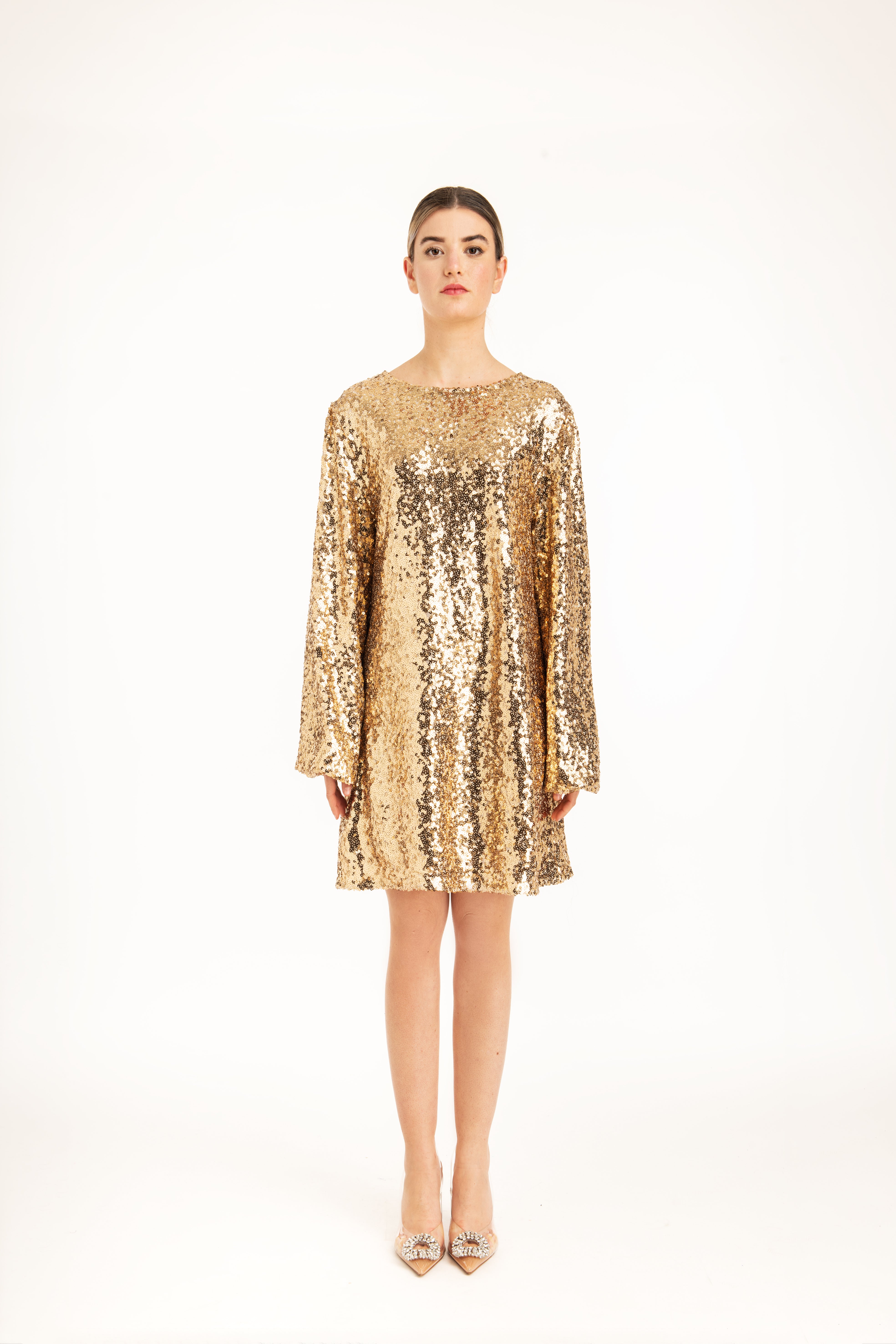 Abito paillettes dorate